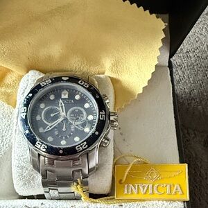 Invicta Black and Silver Chronograph Watch